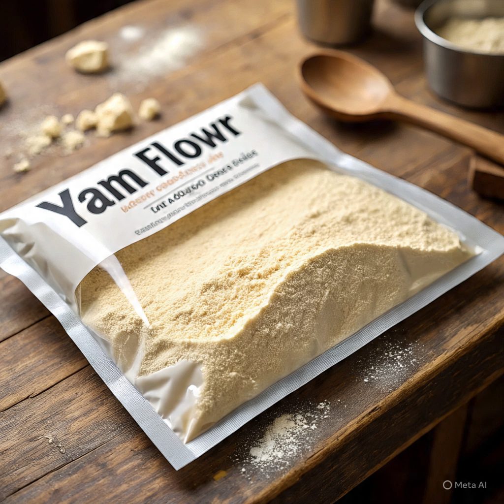 yam flour packaging